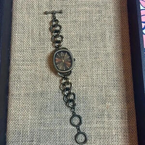 Premier Designs Antique Gold Watch *needs battery*